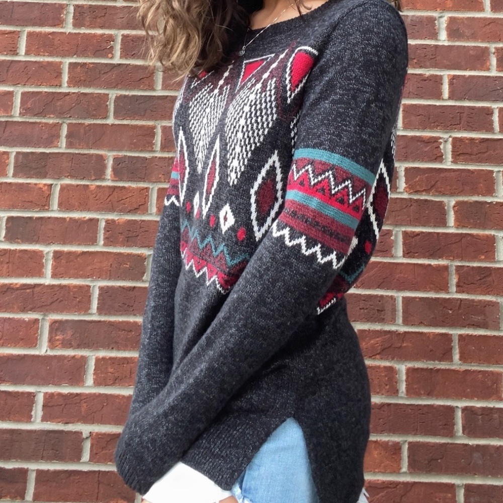 Slouchy Hollister Sweater Cute Multi Pattern